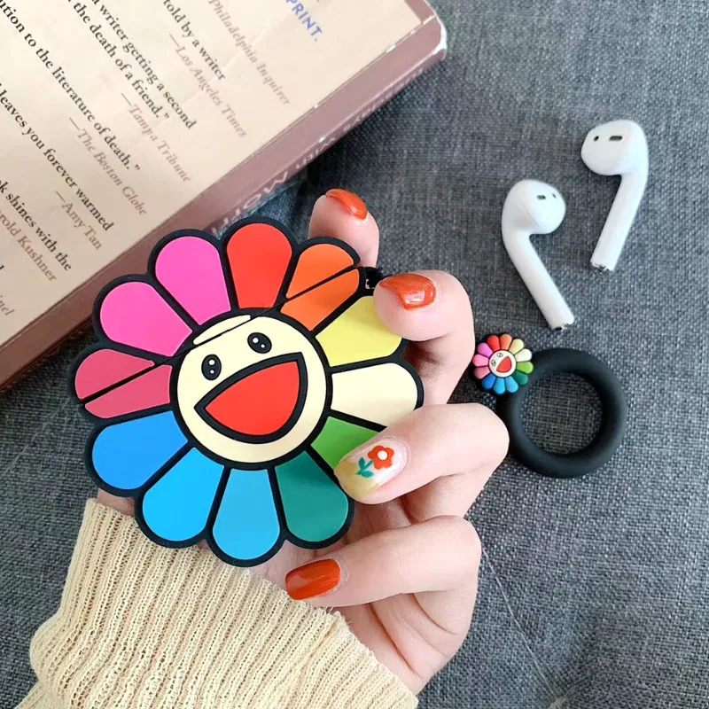 Милый 3D чехол для телефона AirPods, силиконовый чехол для Apple AirPods, 2 шт., прозрачный беспроводной чехол для наушников, сумка
