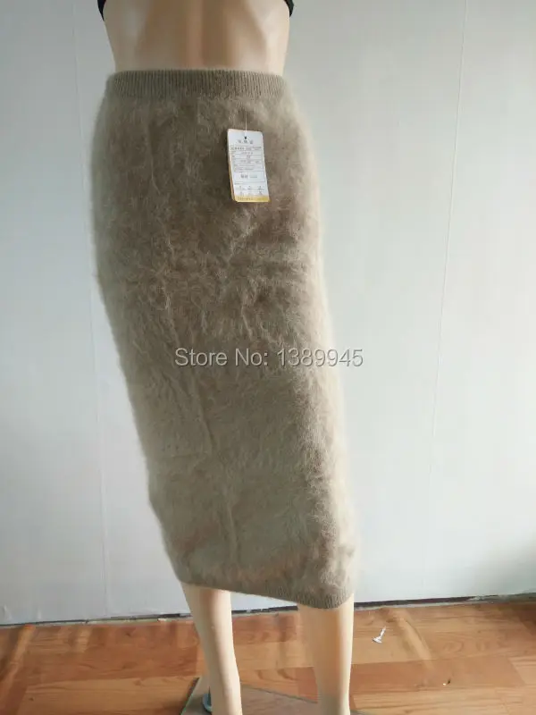 Женская кашемировая юбка длинная облегающая из меха норки зима 2016|long skirt|cashmere