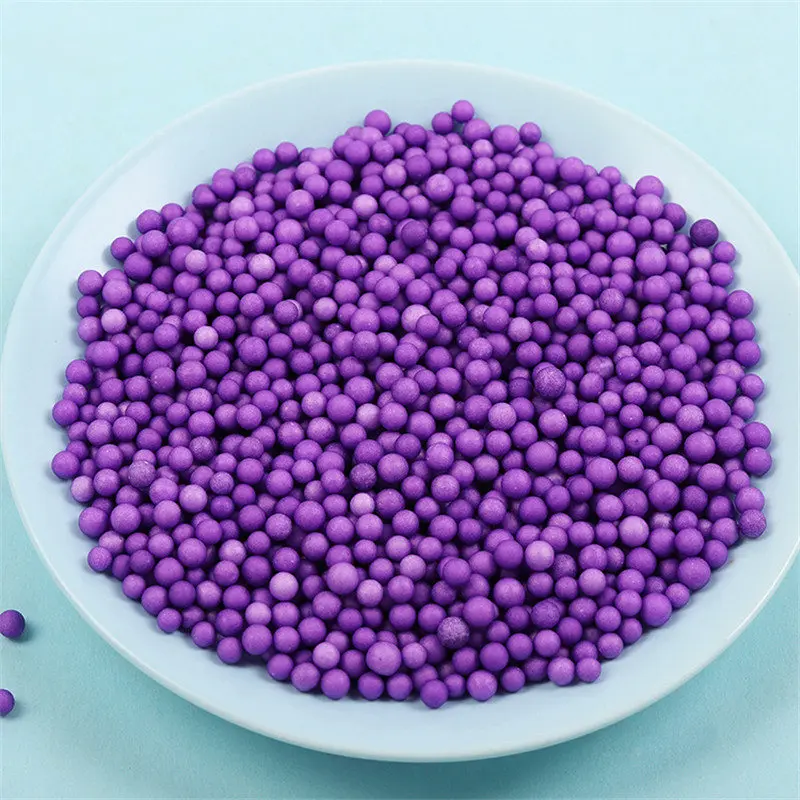 purple Вечерние DIY игрушки Аксессуары теплый цвет снег грязи частицы аксессуары крошечные пенопластовые бусины слизи мяч Поставки Подарочная коробка украшения подарок - Цвет: purple