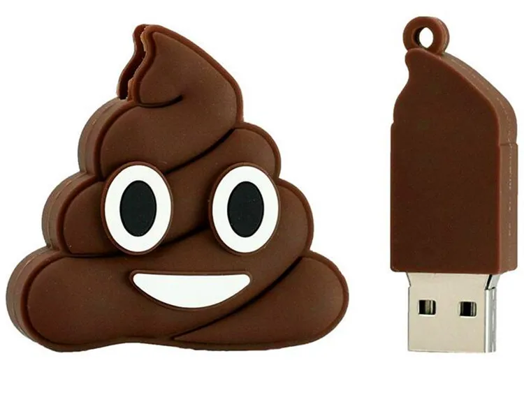 Новое прибытие Emoji черт Poo Форма usb флэш-накопитель Pen drive реальная емкость pendrive 4 г 8