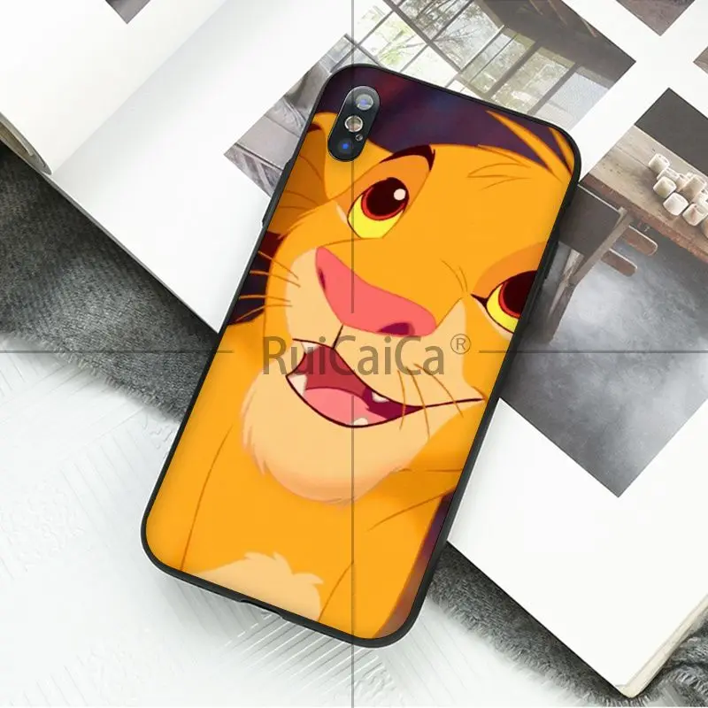 Чехол для телефона Ruicaica The Lion King черный мягкий чехол iPhone X XS MAX 6 6s 7 7plus 8 8Plus 5 5S SE XR |