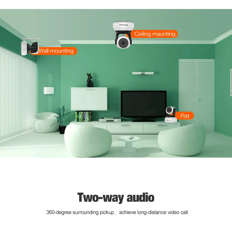 VStarcam C24S 1080P HD Беспроводная ip-камера безопасности WifiI IR-Cut с функцией ночного видения, записывающая аудиозапись, сетевая внутренняя радионяня