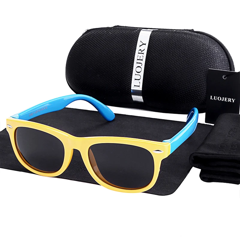 Fashion Silicone Polarized Children's Sunglasses Luxury Brand designer Sun glasses Coating Points Frame Eyewear Oculos gafas de |