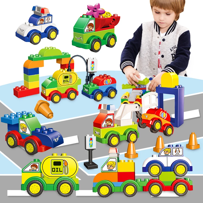 Новинка 2019 детский конструктор сделай сам большого размера городской автомобиль