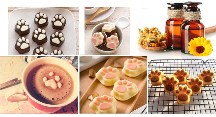 Симпатичная силиконовая форма для торта мини шоколада в виде кошачьей лапы с 10