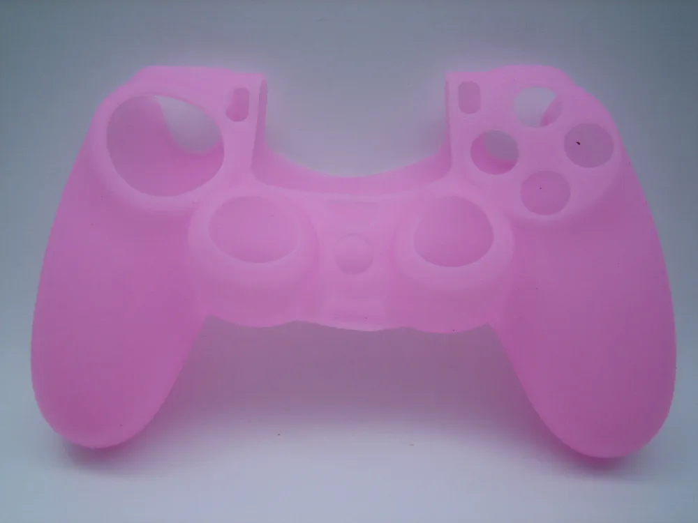 Pink color Soft Silicone Rubber Gel Skin Case Cover for Sony PlayStation 4 PS4 Controller
