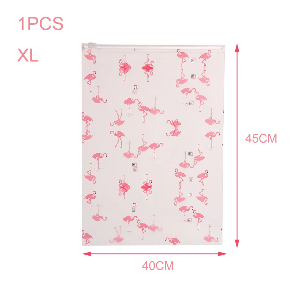 1pcs-XL 1/5 предмета в комплекте одежда для путешествий сумка для хранения сумки Фламинго EVA мешок застежки-молнии полупрозрачный Водонепроницаемый органайзер для поездок производства Водонепроницаемый мешок с застежкой-молнией - Цвет: 1pcs-XL