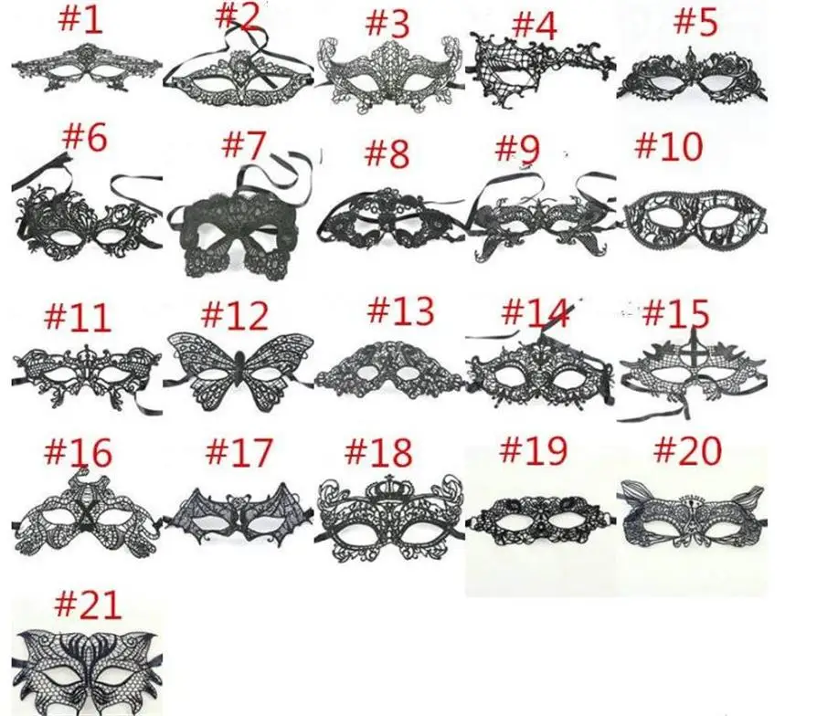 

Worldwide Black Sexy Lady Halloween Lace Mask Cutout Eye Mask for Masquerade Party Fancy Mask Costume for Halloween Party 1000pc