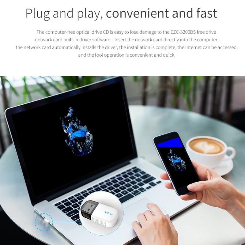 USB 2,0 Беспроводной адаптер 802,11 N Ezcast беспроводной USB wifi адаптер 5G/2,5G Bluetooth 4,2 двухдиапазонный AC 600 Мбит/с 3B12