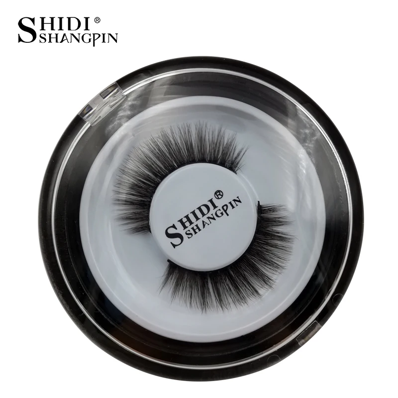SHIDISHANGPIN 3d mink false eyelashes hand made makeup eyelash natural long extension 1 pair lashes 10 mm #43 | Красота и здоровье