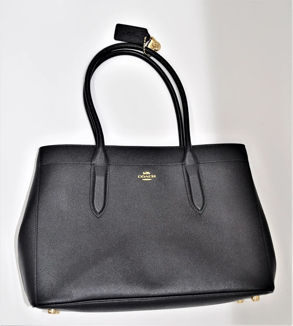 COACH women s Bailey Carryall in Crossgrain кожа(черный/золотой) Роскошные сумки для женщин дизайнерские сумки от Coach
