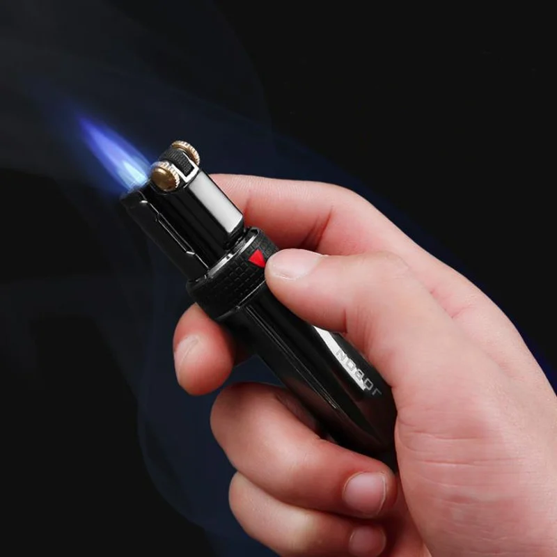 Три пламени металлические ветрозащитные газовые зажигалки курительный пистолет