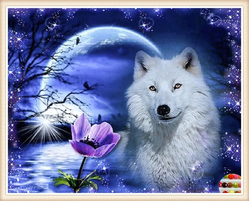 2016 5d алмазная картина сделай сам вышивка крестиком волком кристалл