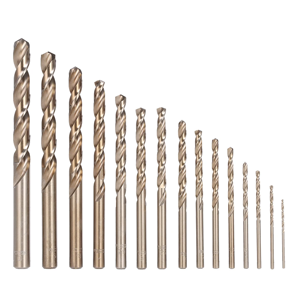 

15PCS/Set M35 Cobalt HSS Drill Bit Set 1.5-10mm Twist Drill Bit Straight Shank ferramentas Quality Wood work Metal Drilling Tool