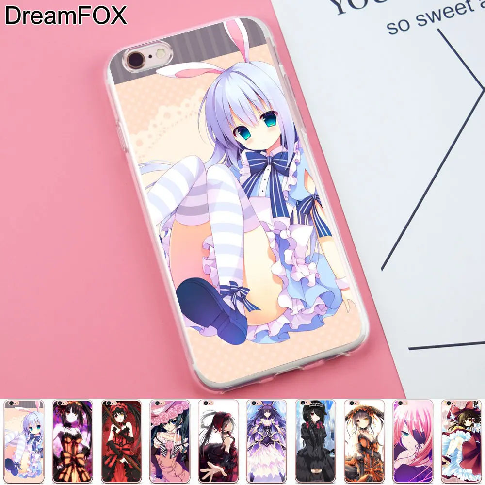 Dreamfox K060 Дата живой аниме для девочек мягкий силиконовый чехол из ТПУ Apple iPhone X XR XS