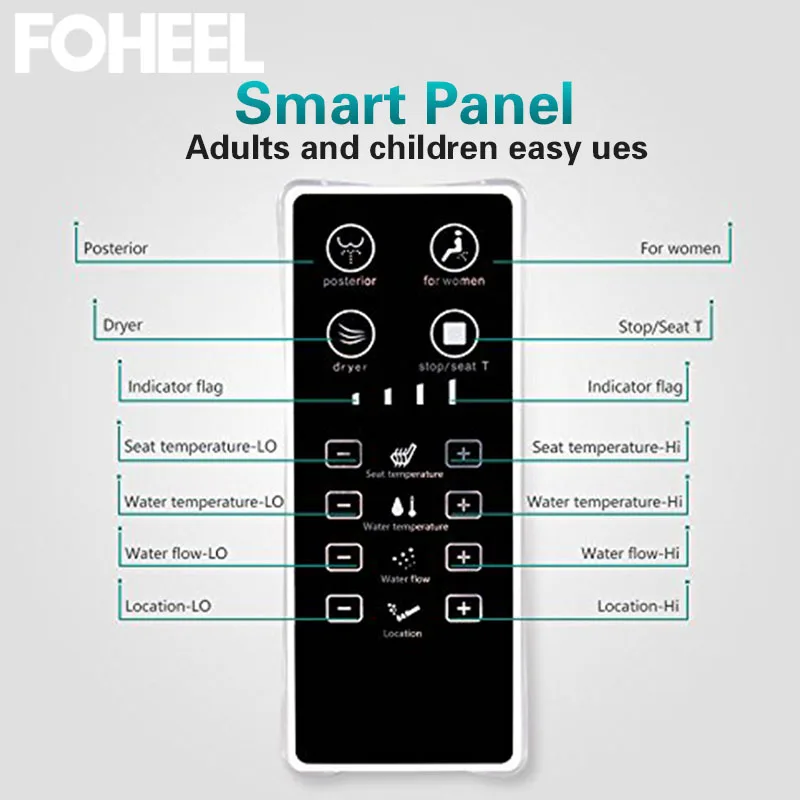 Умное сиденье для унитаза FOHEEL Электронная крышка биде нагреватель сухого