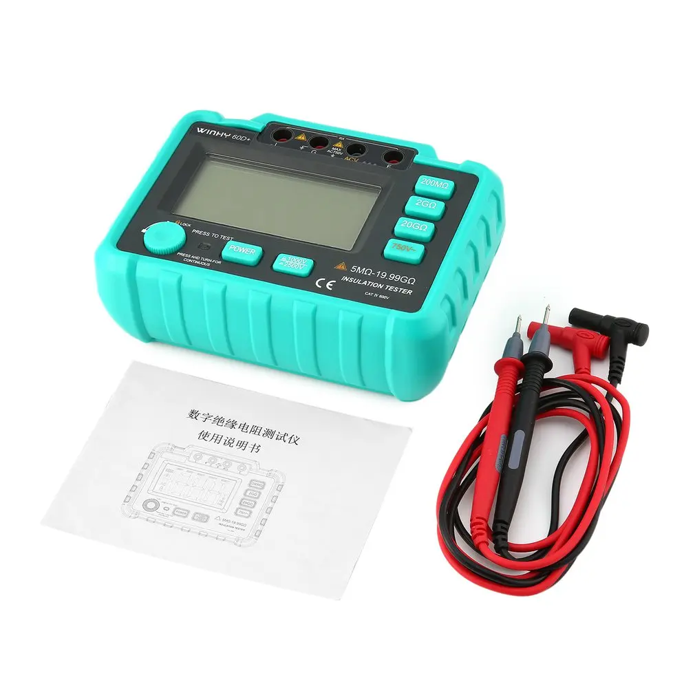 WINHY 60D + цифровой тестер сопротивления изоляции заземления метров мегометр
