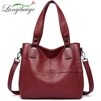 new luxury brand women leather handbag genuine leather casual tote bags high quality soft sheepskin female big shoulder bags