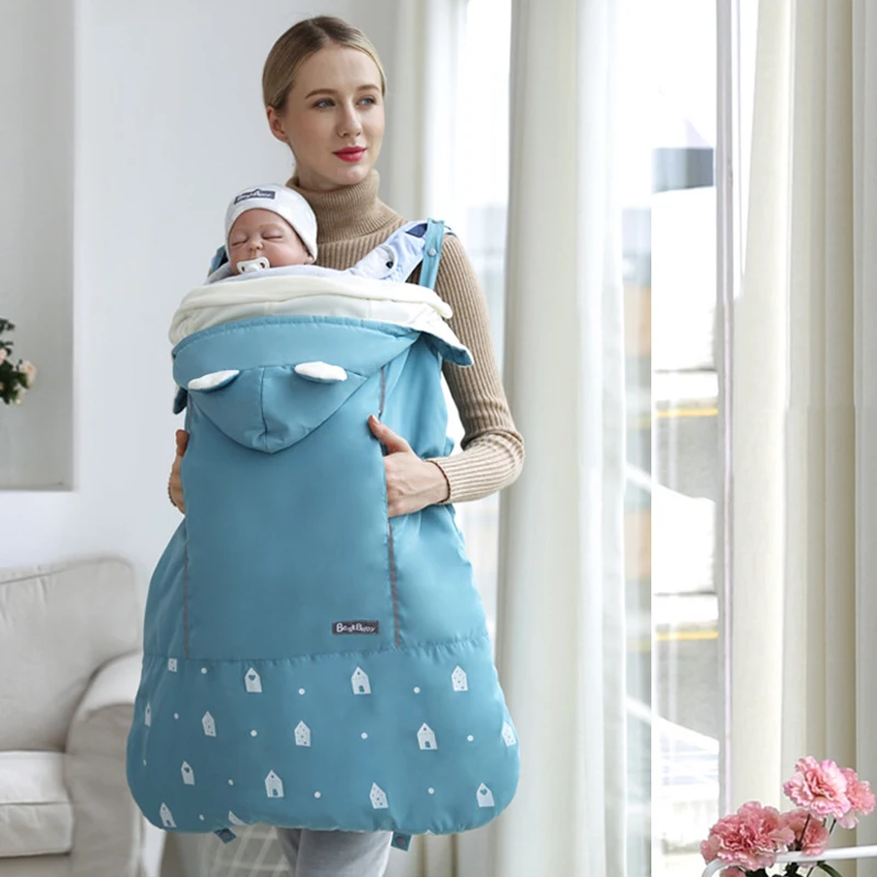 Детская накидка переноска теплая детская коляска бархатная зимняя