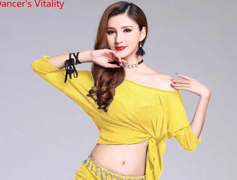 Женский танцевальный костюм для танца живота с коротким рукавом|belly dancing clothes|dance