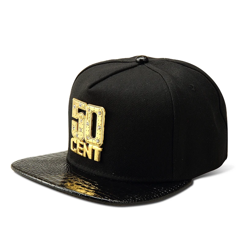 Мужская бейсбольная Кепка s Iced Out Gold 50 CENT хлопковая Повседневная унисекс хип-хоп