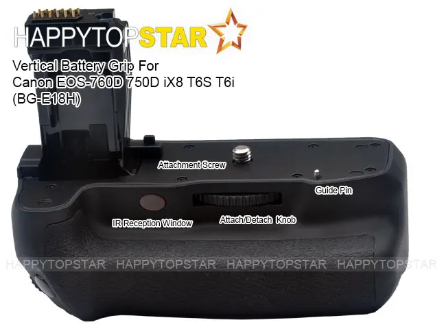 Многофункциональная Вертикальная Батарейная ручка для Canon EOS 760D 750D iX8 T6S T6i