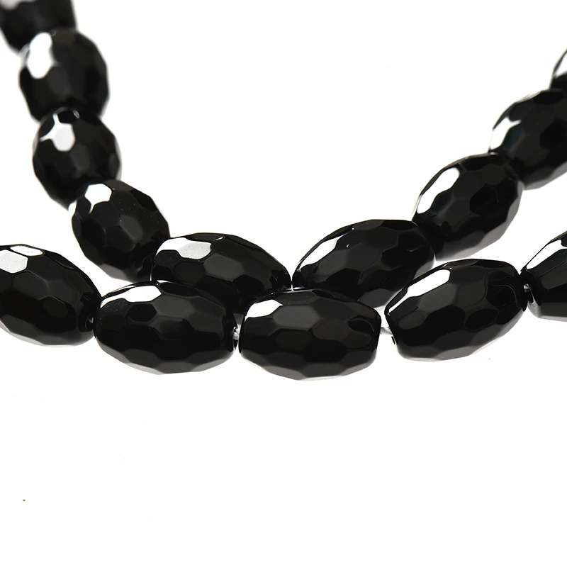 10 мм размер для черной яшмы каменные бусины граненые овальной формы ручной