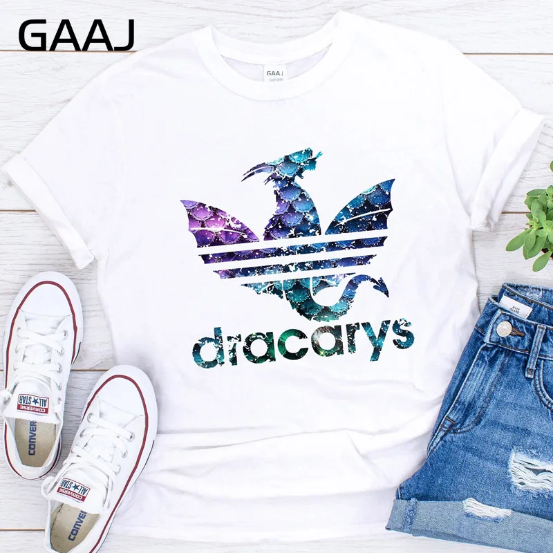 Футболка Dracarys модная мужская футболка в стиле хип-хоп уличная одежда Женская из