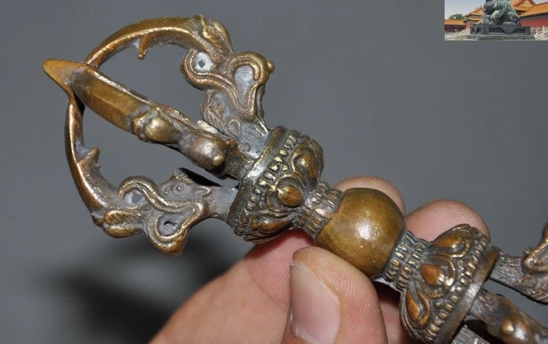 5 &quotСтарый тибетский буддизм Бронзовая изгонка Ваджра Дордже фюрпа эксорцим