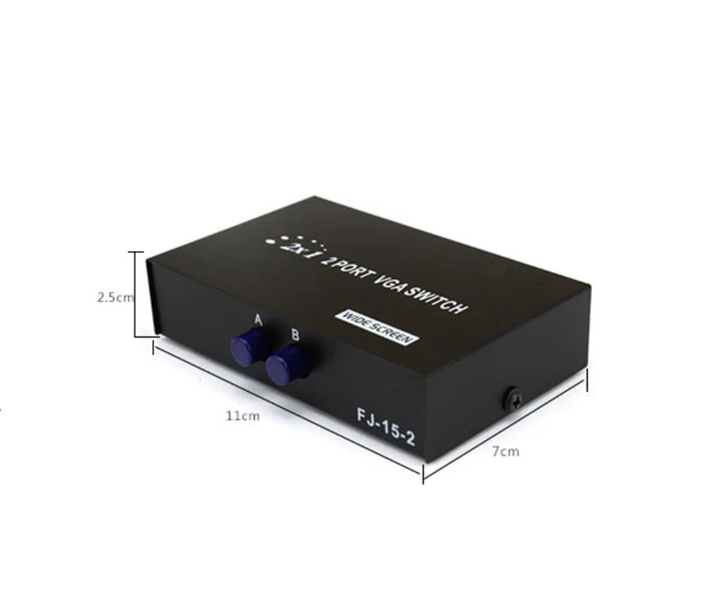 Профессиональная Горячая 1 шт. 2 порта HD VGA SVGA распределительный переключатель