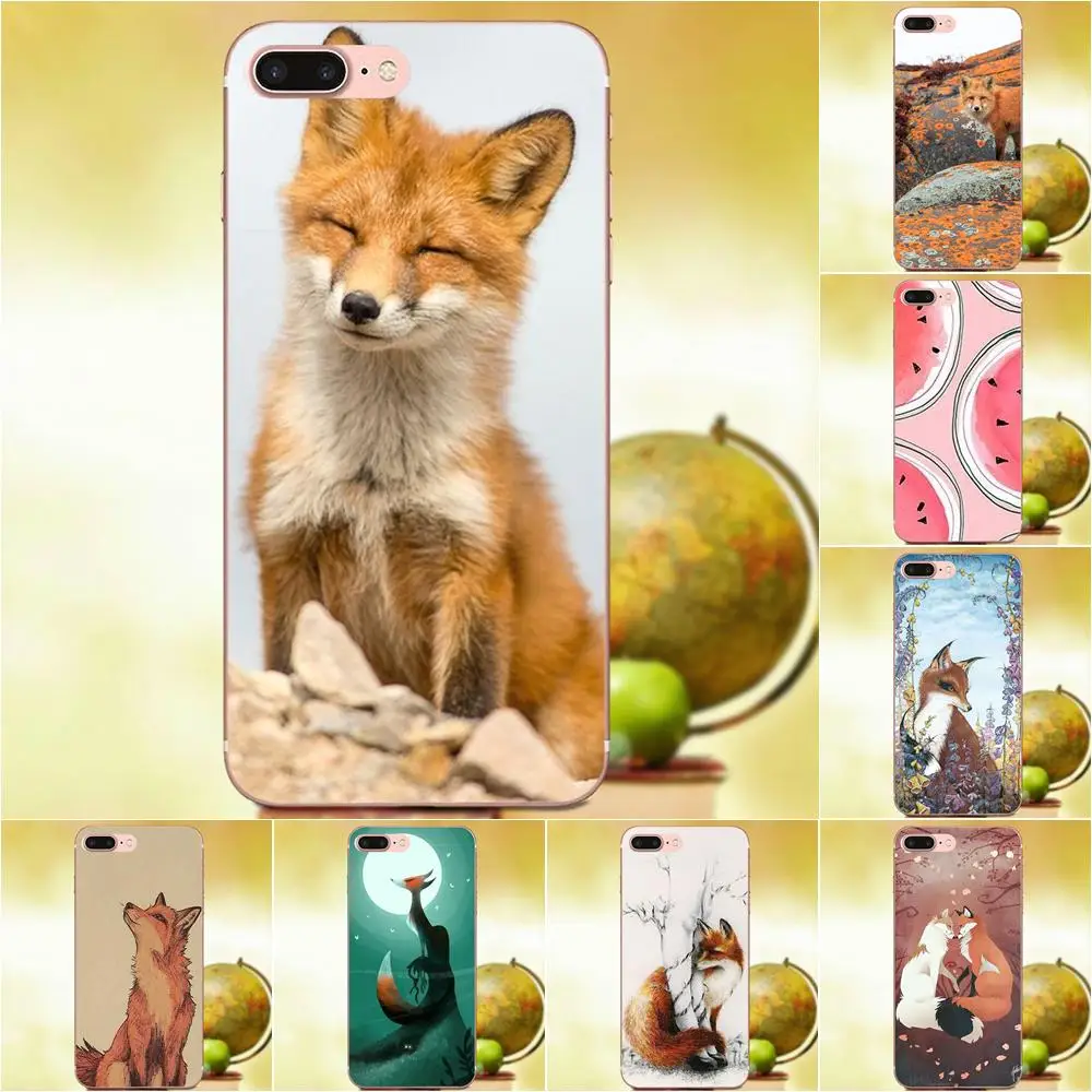 Как милые животные лисы красная лиса для HTC 530 626 628 630 816 820 One A9 M7 M8 M9 M10 E9 Plus U11 Moto G G2 G3