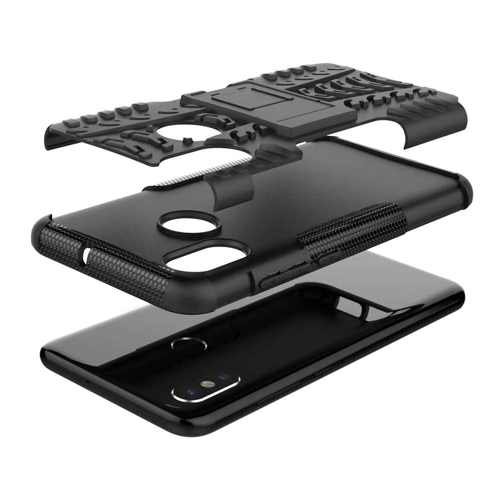 For Xiaomi Mi8 6.21'' Case Luxury Hybrid TPU Silicone + Hard Phone Stand Mi 8 Cover Back Skin Bag Capa | Мобильные телефоны