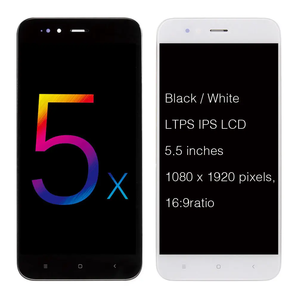 Оригинальный ЖК дисплей 5 дюйма для Xiaomi mi A1 с сенсорным экраном в сборе рамкой и