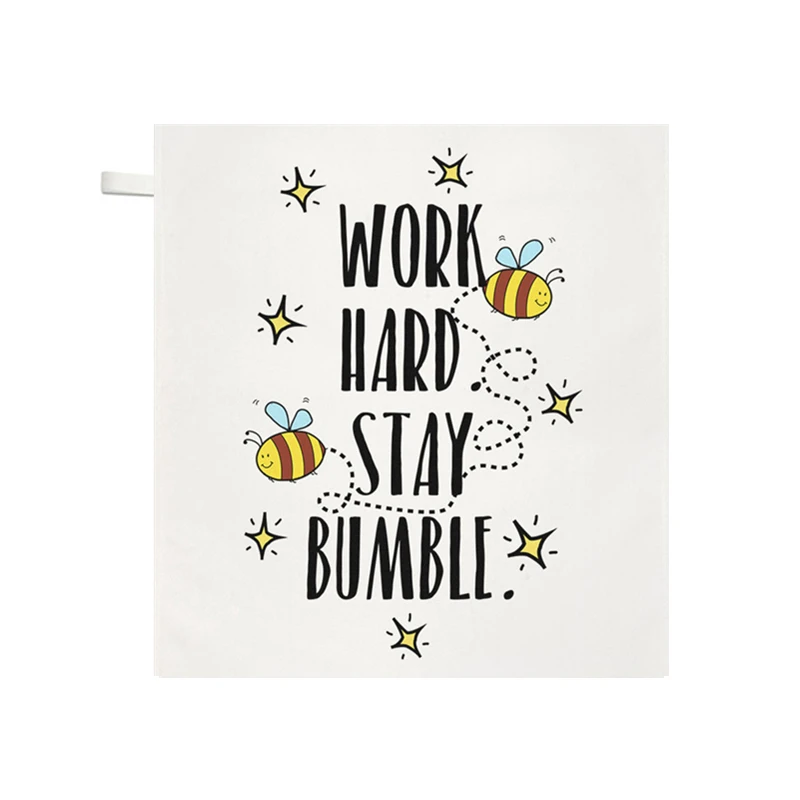 

Cute Work Hard Stay Bumble Bee Face Towel Microfiber Christmas Kitchen Hand Towels Funny Bee Inspirational Quote Birthday Gifts