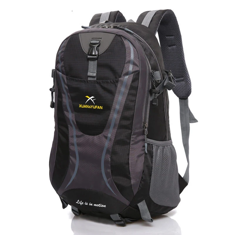 black 35L мужские нейлоновые водонепроницаемые унисекс рюкзаки для альпинизма, пешего туризма, альпинизма, кемпинга, спортивные унисекс сумки, дорожная сумка для мужчин - Цвет: black