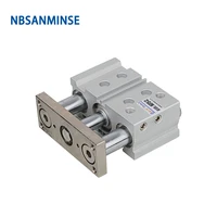 nbsanminse mgpl 20mm bore compact guide cylinder with stable lubrication fuction compressed air cylinder smc type