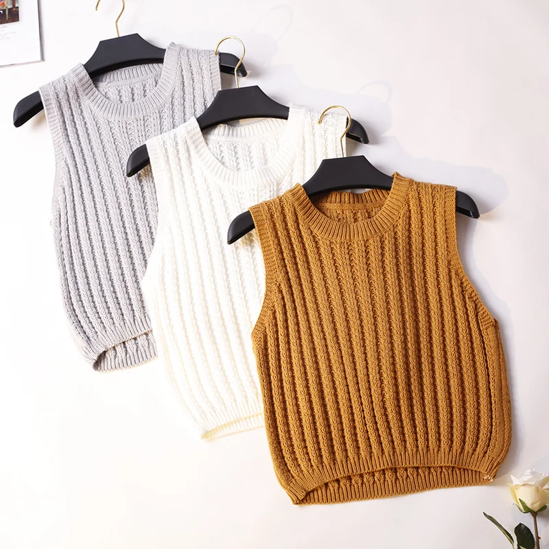 Жилет женский трикотажный осенне-зимний приталенный | Женская одежда