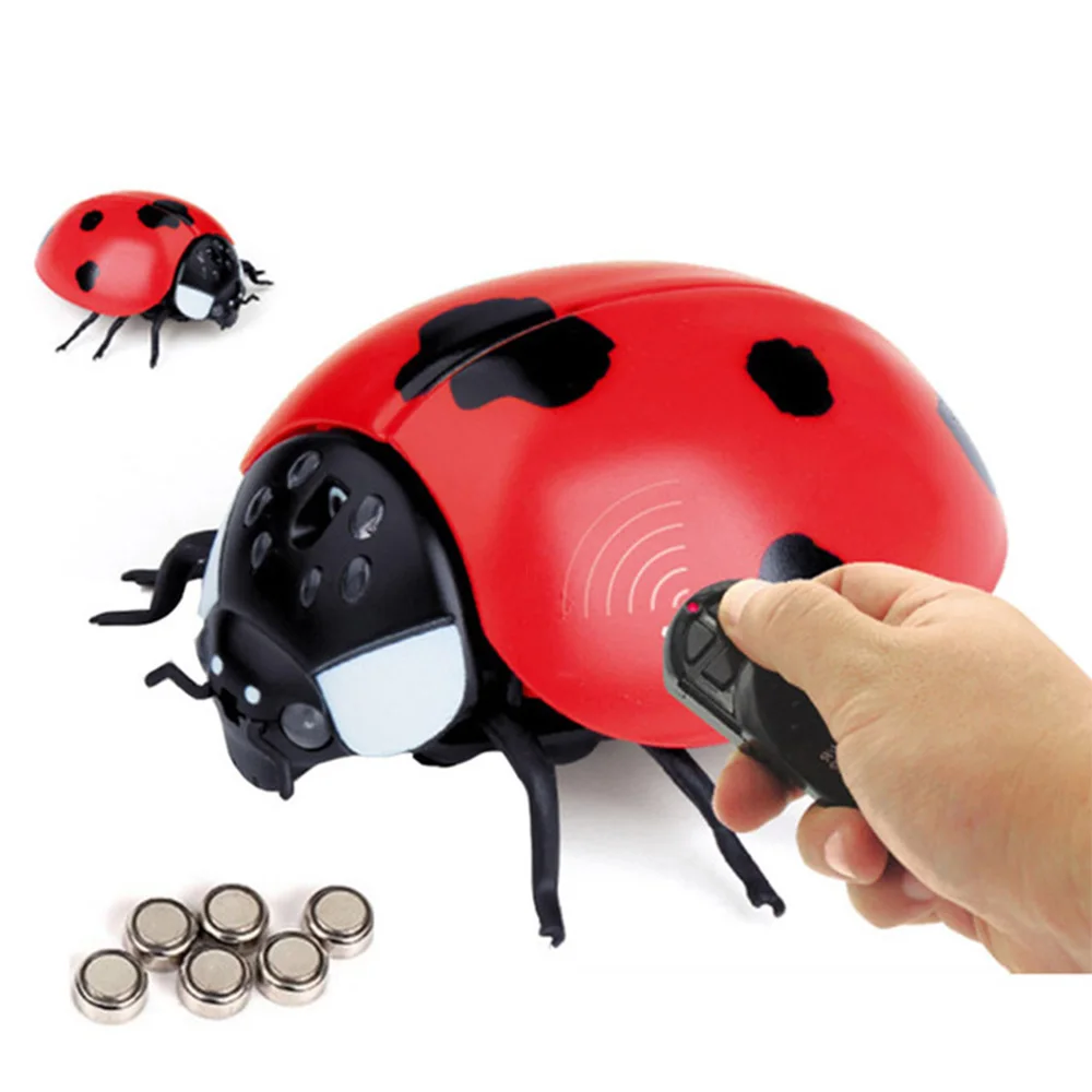 GizmoVine Новинка Электрический RC Божья коровка поддельные насекомые Забавный