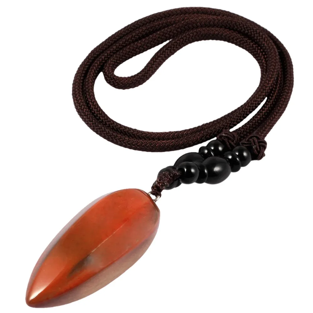 

TUMBEELLUWA Ocean Stone Pendant Necklace for Women Men,Healing Crystal Jewelry