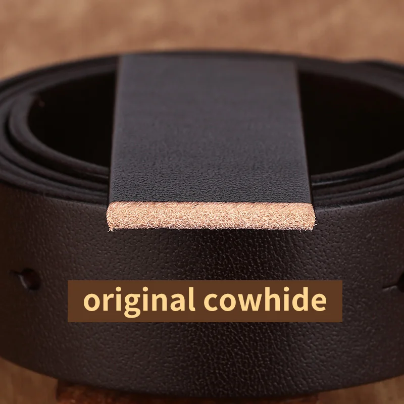 GUIBO Корова Натуральная кожа Мужская гладкая пряжка для ремня аксессуары