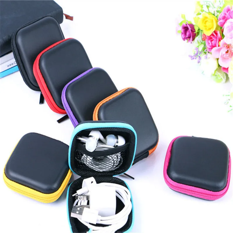 Мини коробка для хранения наушников Junejour простая круглая монет usb кабель