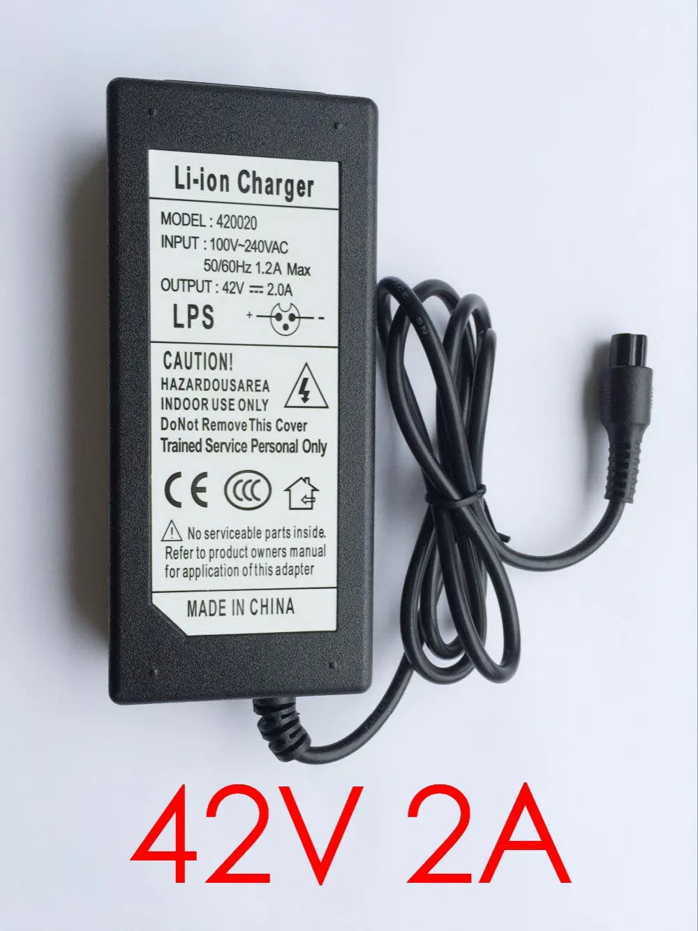 Зарядное устройство 42V 2A Lipo балансирующее зарядное для электрического скутера