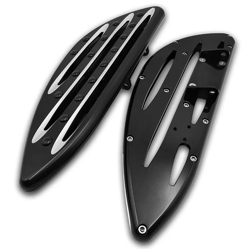 Черные Натяжные передние педали для водителя Harley Touring Road King Softail Dyna Fat Boy Heritage Classic