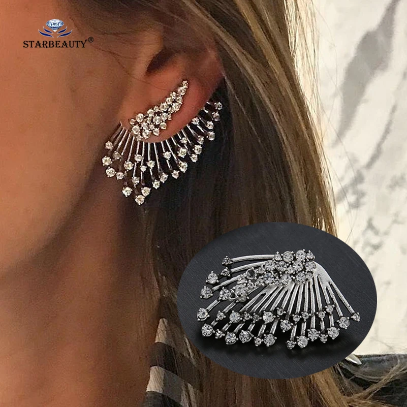 Starbeauty только 1 очаровательные хрустальные серьги гвоздики в виде крыльев для