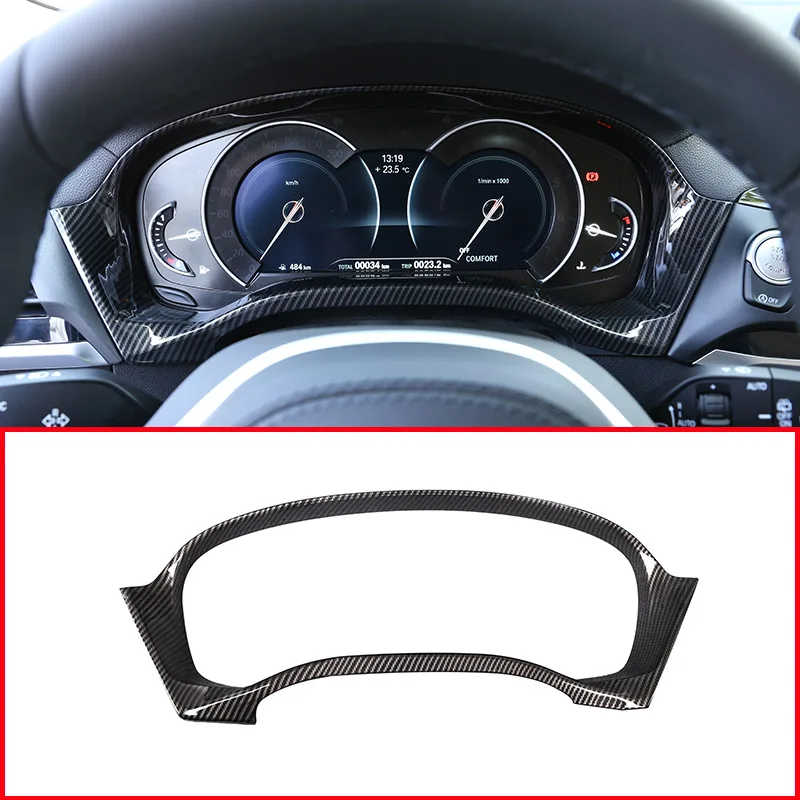 Новинка стильное углеродное волокно ABS интерьер приборной панели скоростное