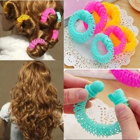 8pcs16pcs plastic magic hair curlers rollers circle hair accessories spiral curls diy tools for women braid hair styling tools