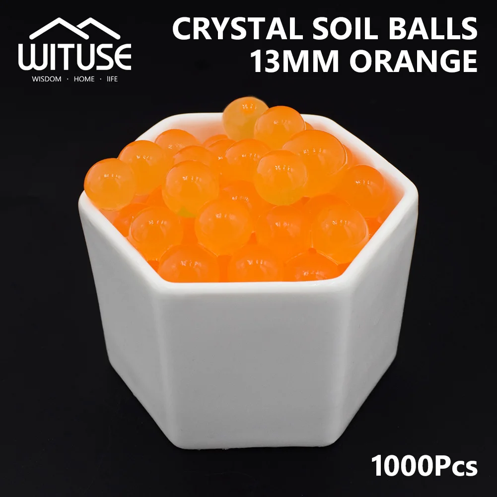Orange 1000 шт./пакет жемчуг в форме кристалла почвы воды бусины грязи растут Волшебные желе шары домашний декор Аква почва, воды отек мяч - Цвет: Orange