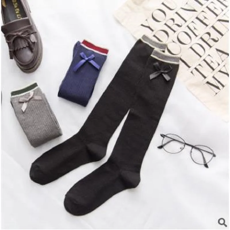 Гольфы с бантом в японском стиле новинка весны 2018|knee socks|bow knee sockscollege socks |