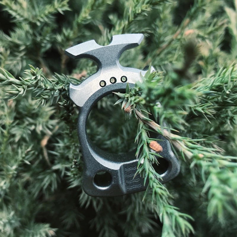 EDC титановый сплав носорог Жук Тип палец кольцо кулон уличный Паракорд DIY украшения Ограниченная серия EDC инструменты