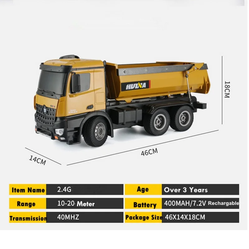 Huina 573 RTR 2 4 ГГц 10 каналов 1:14 пульт дистанционного управления RC грузовик